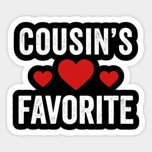 Cousin's Favorite Family Love Sticker